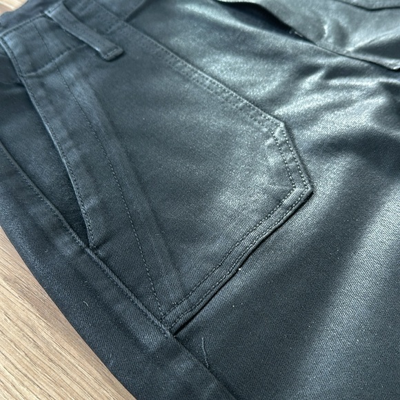 Paige Mayslie Jogger in Black Fog Luxe Coating - Picture 4 of 7